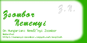 zsombor nemenyi business card